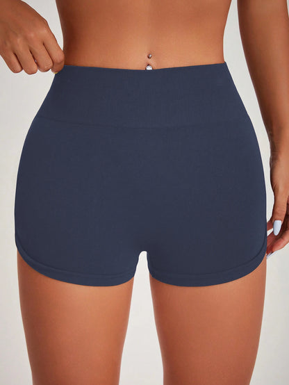 Women's Seamless Yoga Shorts - High Waist Workout Athletic Shorts