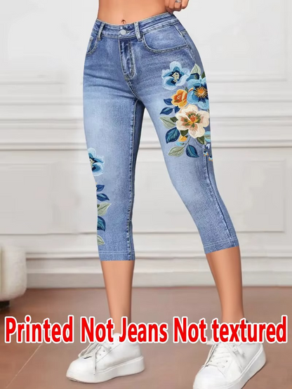 Printed Pants - Not Denim Fabric