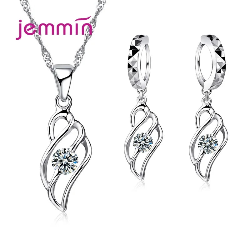 Multiple Models Genuin 925 Sterling Silver  Jewelry Sets For Women Girls Cubic Zirconia Wedding Jewelry Sets Super Deal San Remo