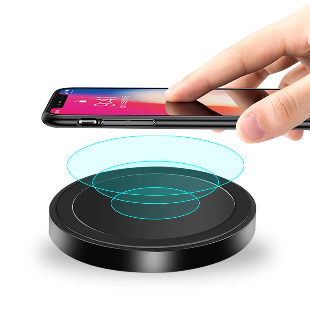 5W Wireless Charger Pad for iPhone 14 13 12 Pro Max X Samsung Xiaomi Phone Chargers Induction Fast Charging Dock Station San Remo Shops