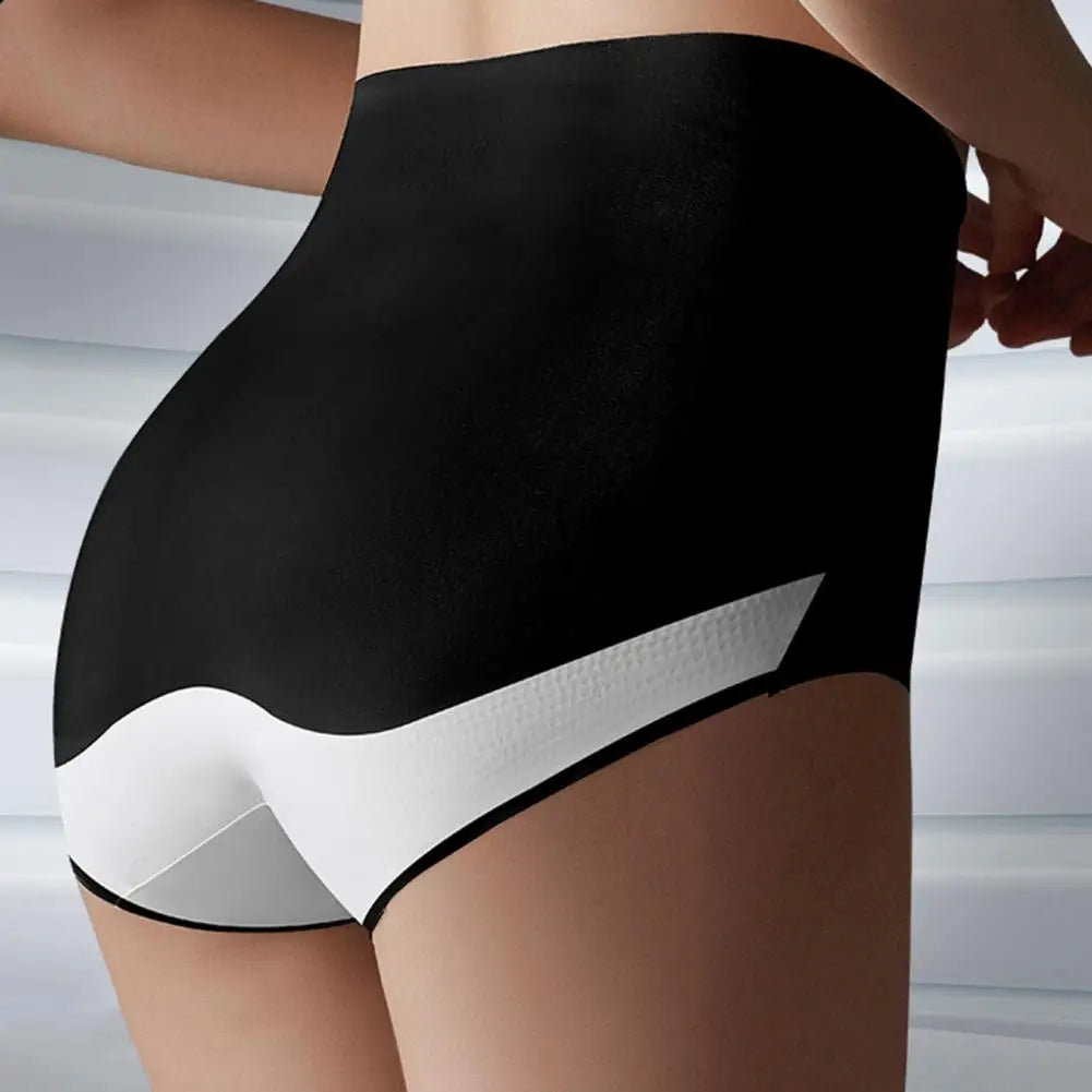 High Waist Women Underpants Tummy Control Double-layer Seamless Panties Wide Crotch Body Shaper Full Coverage Belly Guard