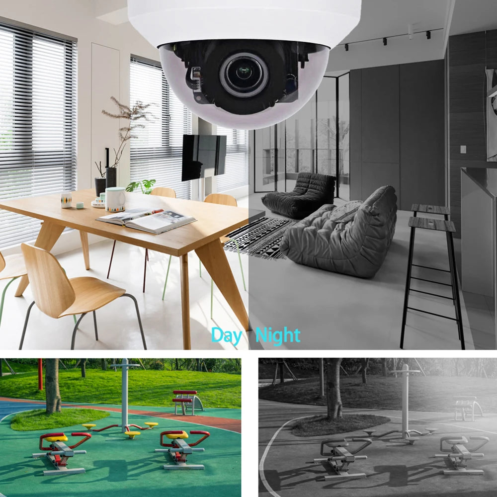 Garden PTZ POE IP Camera 8MP 5MP 5X Zoom Dome Outdoor Face Detect Audio Auto Focus Security Protection CCTV Surveillance Camera San Remo Shops