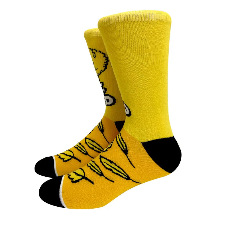 2023 New Arrival Anime Simpson Women Men Long Socks Men‘s Knee-High Cosplay Calf Sock Adult Personality Hip Hop Christmas Socks