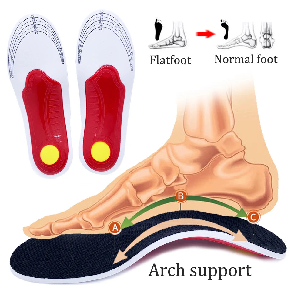 Premium Orthotic High Arch Support Insoles Gel Pad Arch Support Flat Feet For Women / Men orthopedic Foot pain San Remo Shops