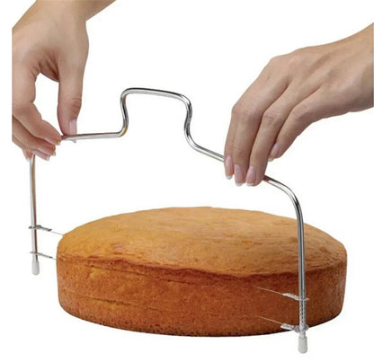 1PC Doppel Linie Kuchen Cut Slicer Einstellbare Edelstahl Gerät Kuchen Dekorieren Form DIY Backformen Küche Kochwerkzeug