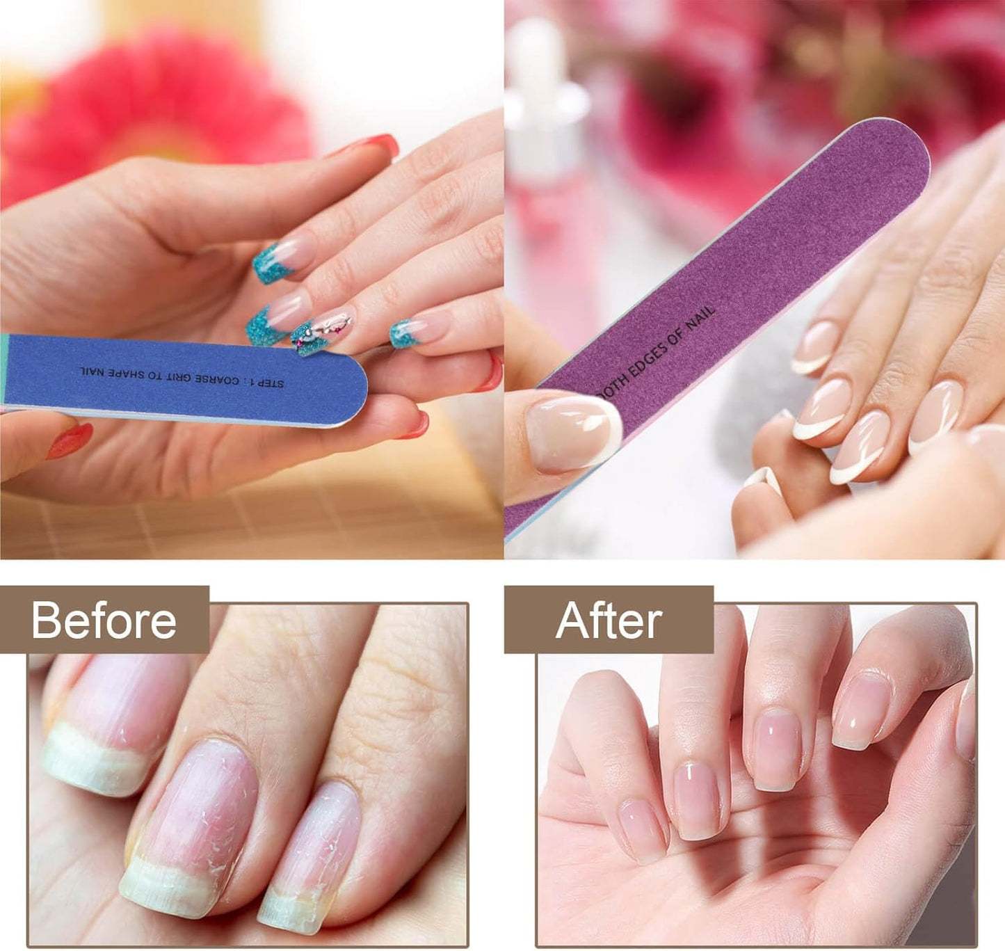1/5Pcs Nail File Seven-Sided Polishing