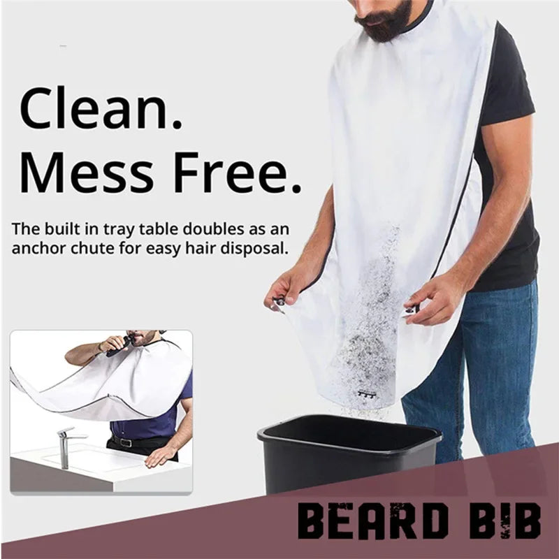 Men's Shave Beard Collector Non-Stick Beard Shaving Cape With Strong Suction Cup Men Gift Beard Gathering Cloth Bib Apron San Remo