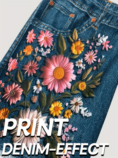 Stretch Floral Print Shorts