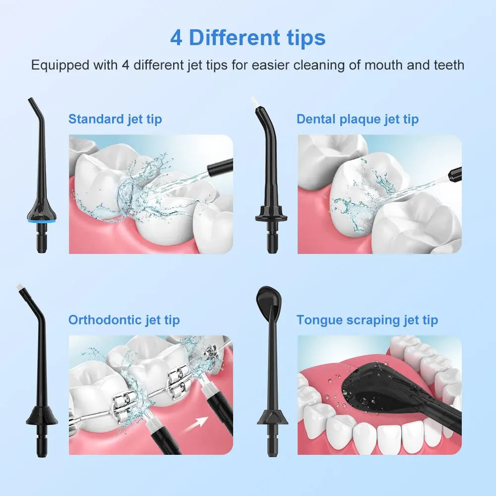 INSMART Oral Irrigator Dental Water Flosser Teeth Whitening Waterproof Portable Dental Water Jet Floss 300ML Teeth Cleaner San Remo