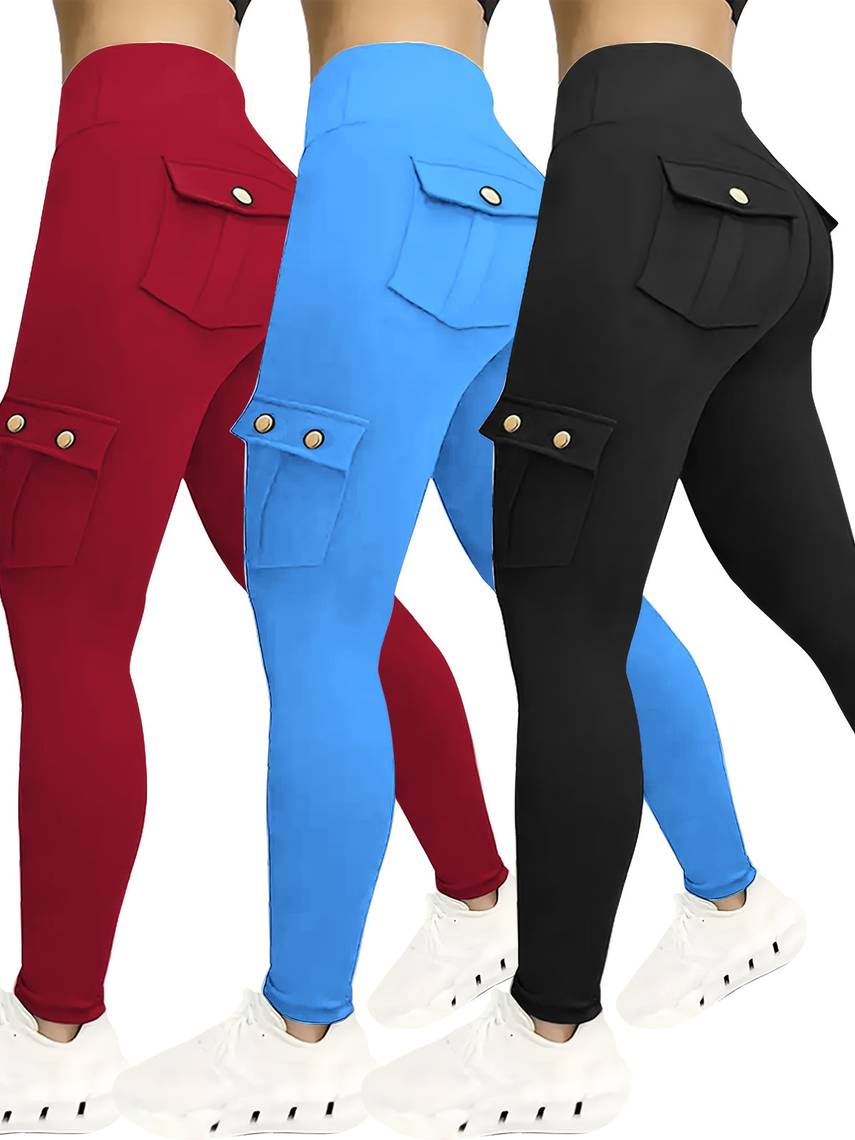 3-Pack Women'S High-Waisted Compression Leggings