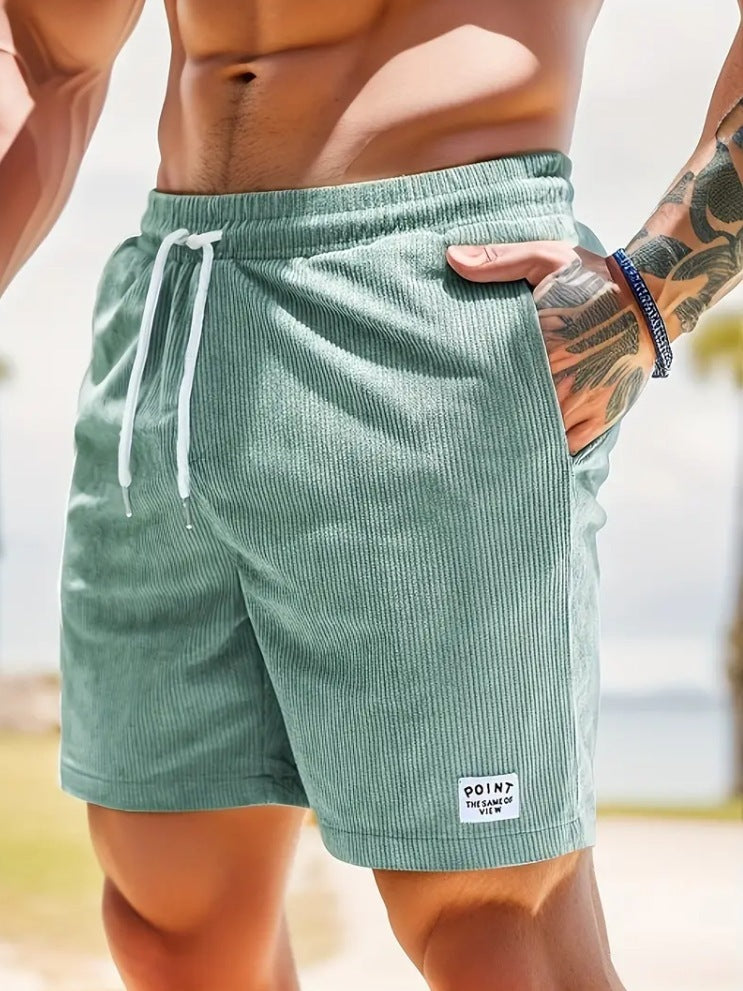 Lace-up Drawstring Shorts Summer Corduroy Sports Short Pants Mens Clothing San Remo Shops