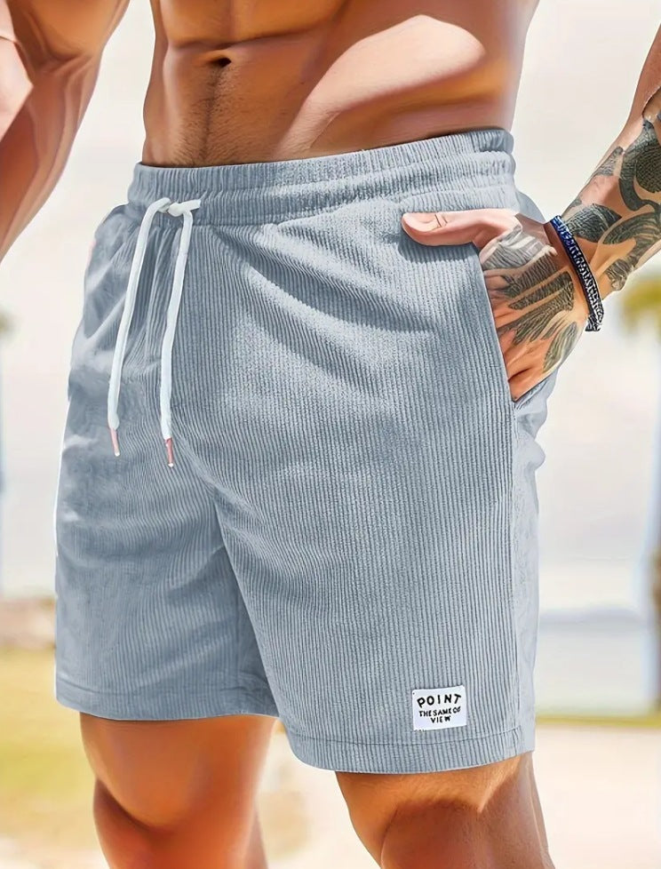 Lace-up Drawstring Shorts Summer Corduroy Sports Short Pants Mens Clothing San Remo Shops