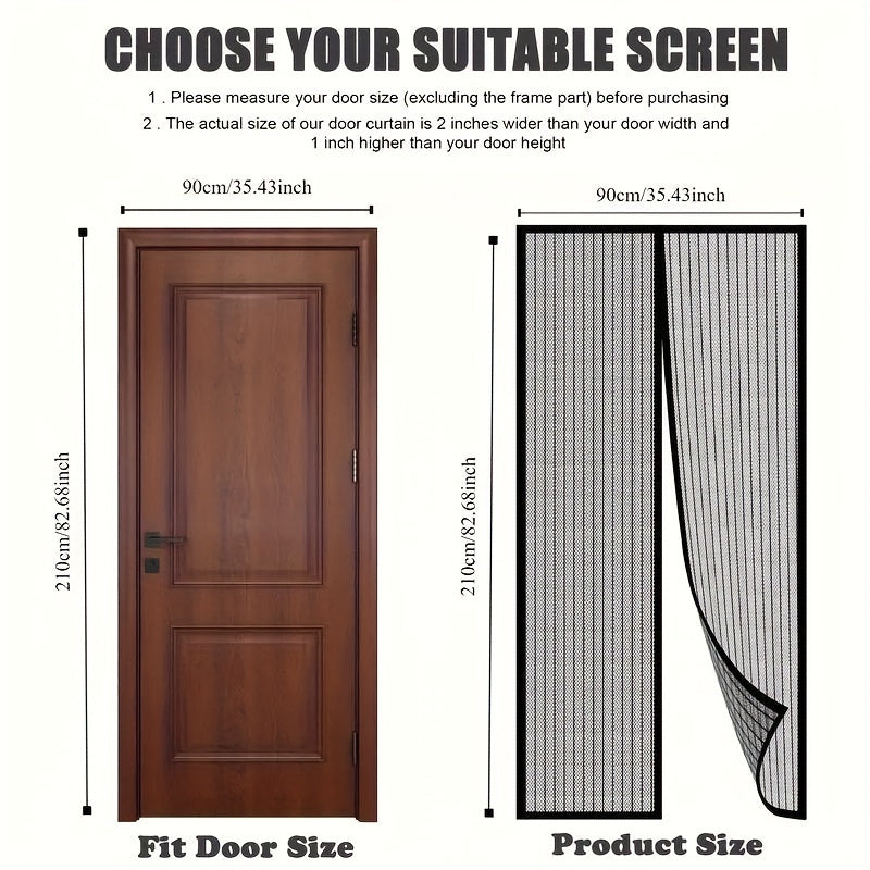 Screen door curtain, insect and mosquito repellent