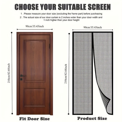 Screen door curtain, insect and mosquito repellent