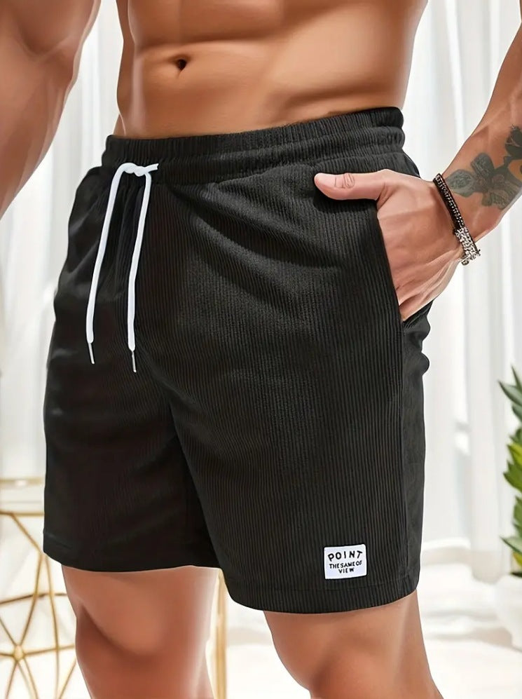 Lace-up Drawstring Shorts Summer Corduroy Sports Short Pants Mens Clothing San Remo Shops