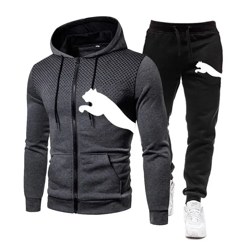 Hooded Sweatshirt + Pants Set,