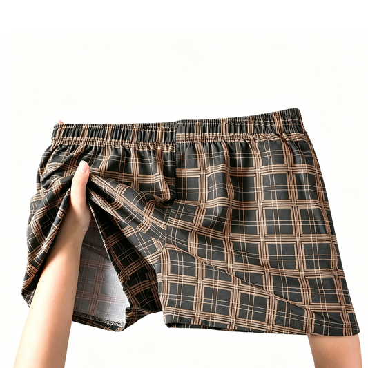 4 Pcs Plaid Mens Boxer