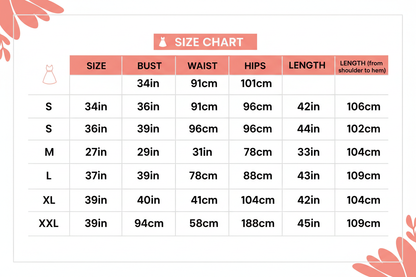 KNEE LENGTHE DRESS PENCIL SIZE CHART S-XXL
