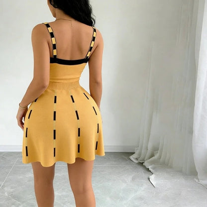 Button Front Knit Sweater Dress