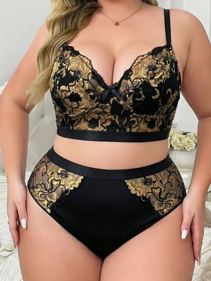Plus Size Minimizer Lingerie Set
