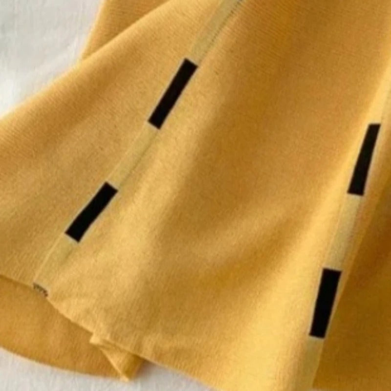 Button Front Knit Sweater Dress