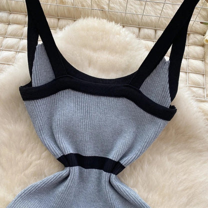 Sleeveless Sundress Stretchy Bodycon Mini Dress