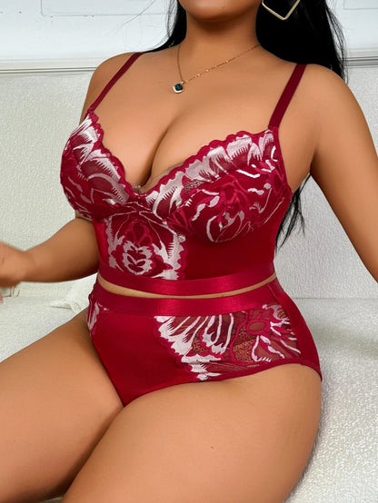 Plus Size Minimizer Lingerie Set