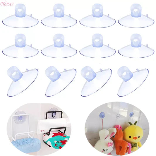 10/20pcs 35mm Clear  Head Suction Cups Wall Hook Kitchen Bathroom  Car Glass Decor