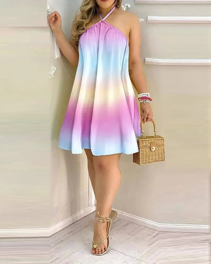 Neck Dress, Vacation Style Backless Dress