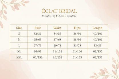  Wedding Evening Dresses Size Chart S-XXL